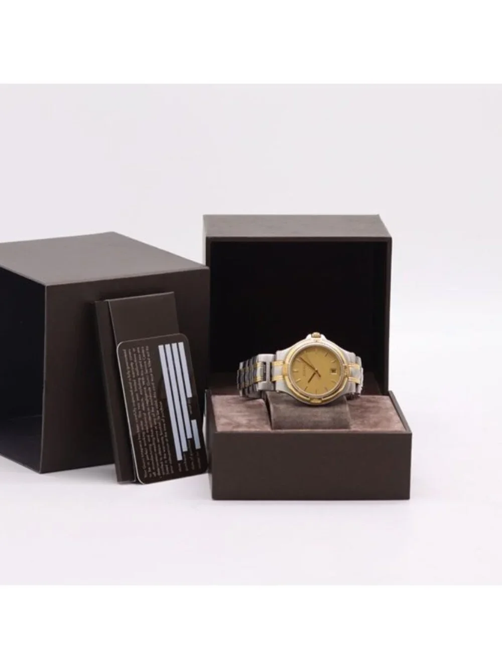 Gucci Quartz Date Gold Dial Watch